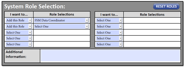 DPAS Role Request Form Section Four Section Four of FSM Role Request Form