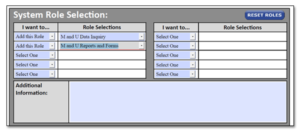 DPAS Role Request Form Section Four Section Four of MU Role Request Form