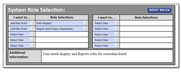 ELMS Role Request Form Section Four Section Four of PA Role Request Form